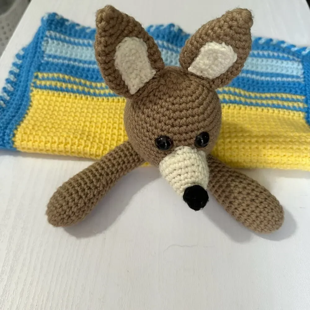 Crochet Kangaroo Lovey Free Pattern Snuggle Carry Blanket